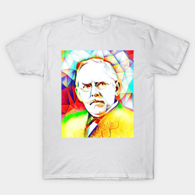 Jacob Riis Colourful Portrait | Jacob Riis artwork 12 T-Shirt by JustLit